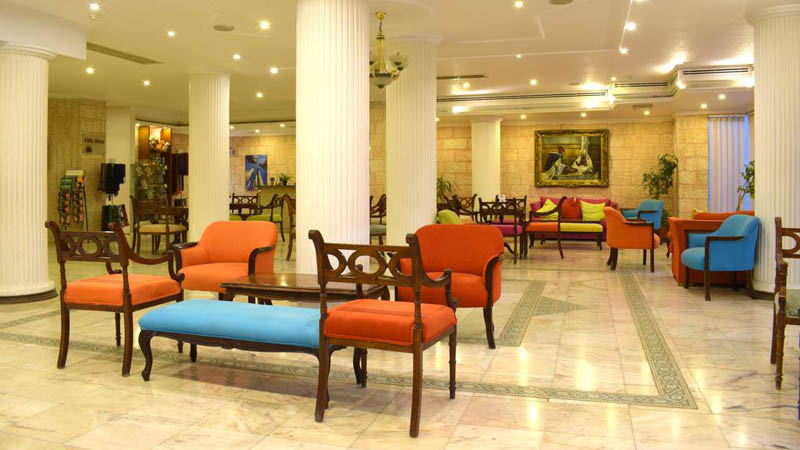 reception p edom hotel i Petra i Jordan