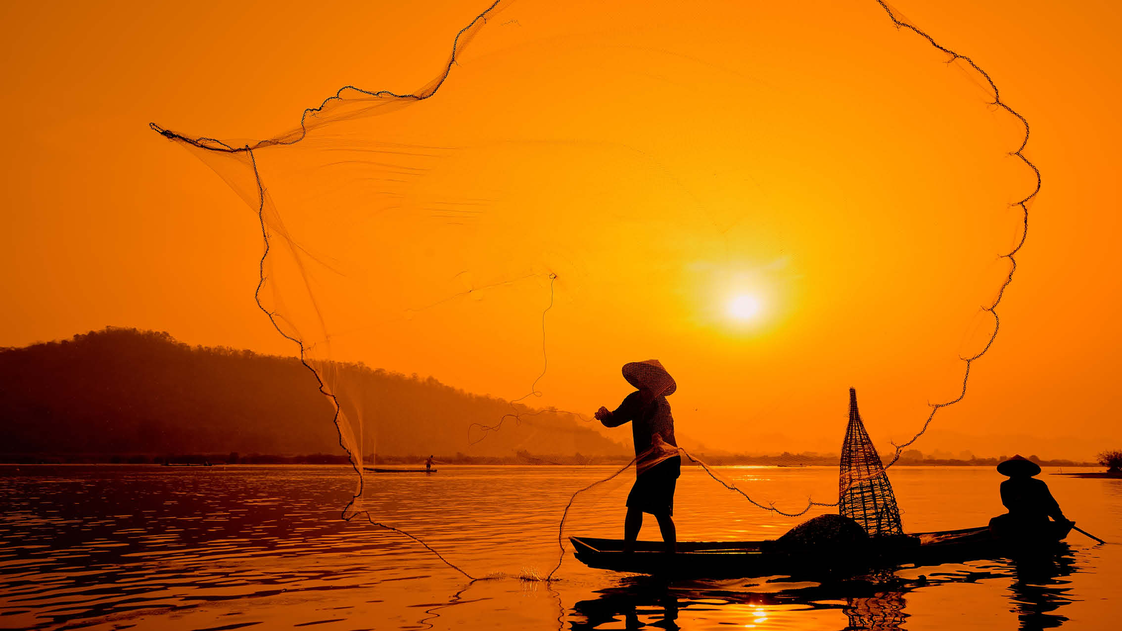 Fiskere, Flodkrydstogt på Mekongfloden