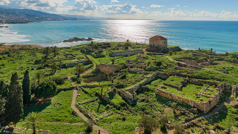 Byblos i Libanon beliggende ud til Middelhavet