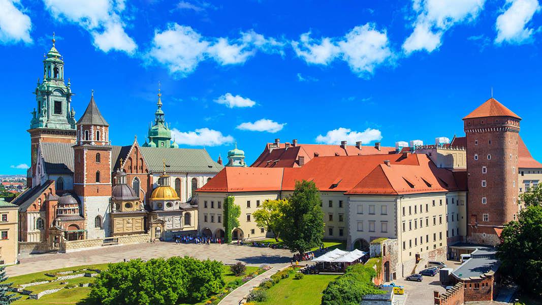 Polen Krakow udsigt over byen