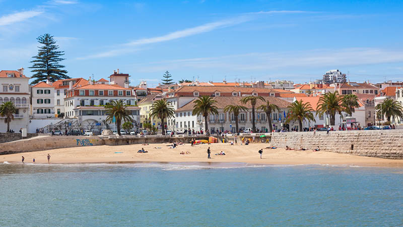 Perler omkring Lissabon, cascais strand