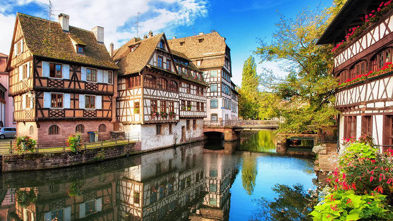 Strasbourg, kanal og bindingsværkshus