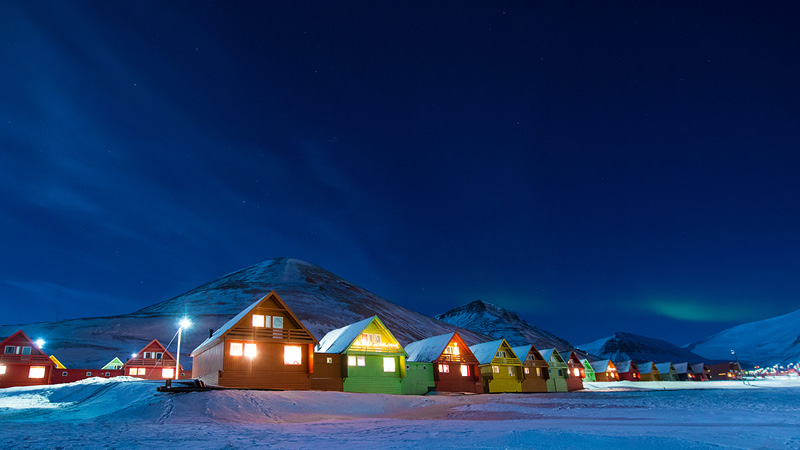 Longyearbyen i Svalbard, Norge